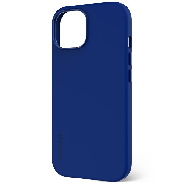 Decoded Coque en silicone MagSafe iPhone 15 - Bleu foncé