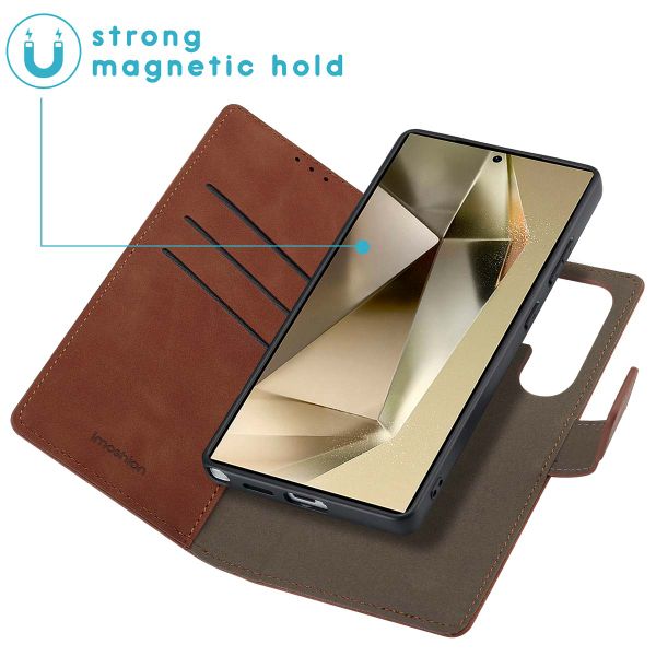 imoshion Etui de télephone luxe 2-en-1 amovible Samsung Galaxy S25 Ultra - Marron