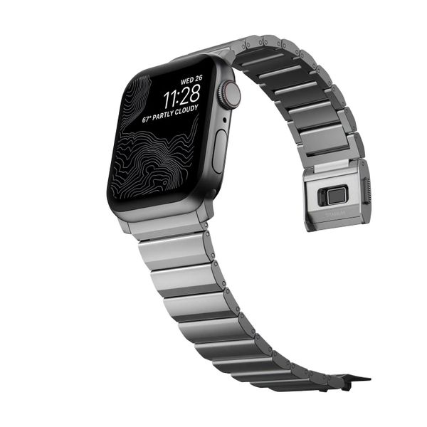 Nomad Bracelet à maillons en titane Apple Watch | 44/45/46/49 mm - Argent