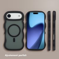 Selencia Coque arrière Wavy avec MagSafe Apple iPhone Air - Noir