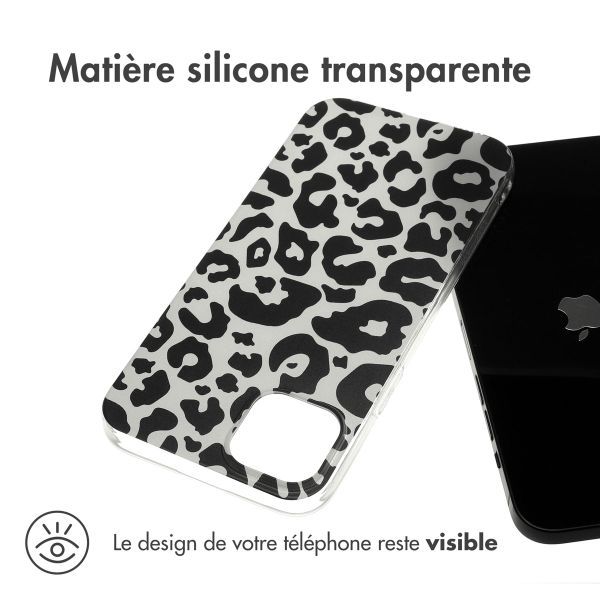 imoshion Coque Design Apple iPhone 15 Plus - Leopard Transparent