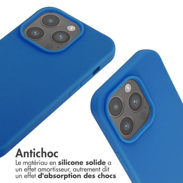 imoshion Coque en silicone avec cordon Apple iPhone 14 Pro - Bleu