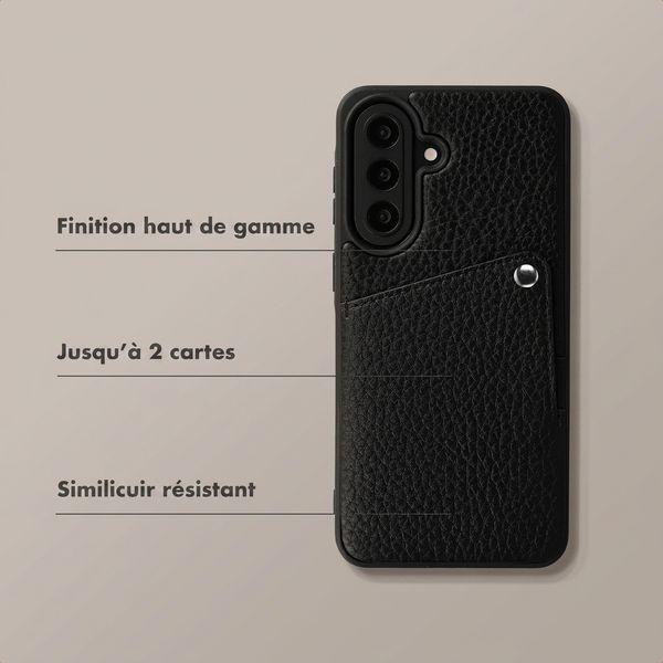 Selencia Coque Riva avec porte-cartes Samsung Galaxy A57 (5G) - Noir