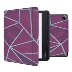 imoshion Design Slim Hard Sleepcover avec support Kobo Sage / Tolino Epos 3 - Bordeaux Graphic