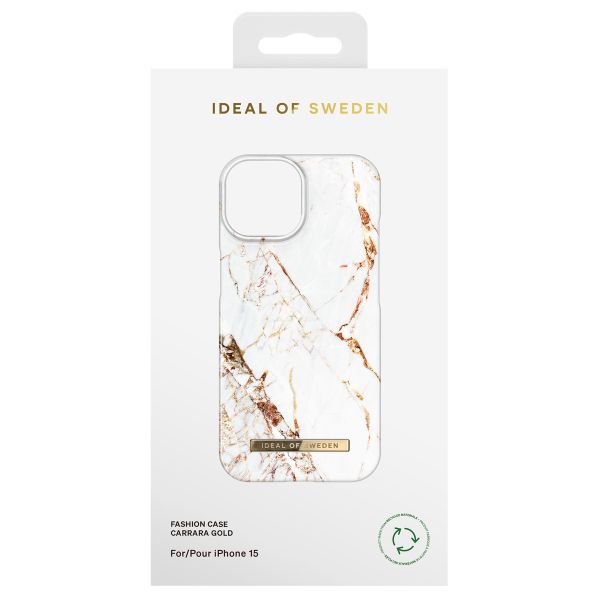 iDeal of Sweden Coque Fashion Apple iPhone 15 - Carrara Gold