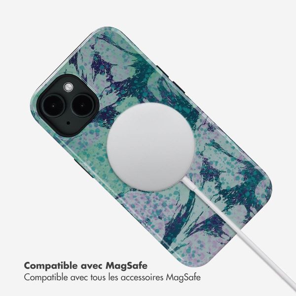 Selencia Coque arrière Vivid Tough avec MagSafe iPhone 14 - Fresh Paint Green