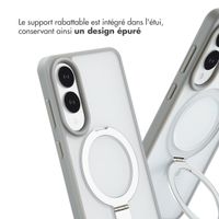 Accezz Coque Ring Stand avec MagSafe Samsung Galaxy S25 Edge - Gris