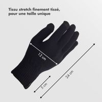 Selencia Gants Tactiles Tricotés - Taille Unique - Noir