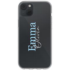 Coque personnalisée avec un nom iPhone 14 - Transparent