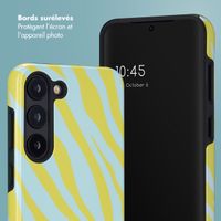 Selencia Coque arrière Vivid Samsung Galaxy S23 - Zebra Winter Sky Titanium Yellow