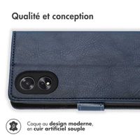 imoshion Étui de téléphone portefeuille Oppo A18 / Oppo A38 - Bleu foncé