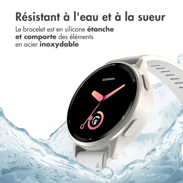 imoshion Bracelet QuickFit® en silicone - Connexion Garmin Watch 22 mm - Blanc