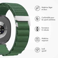 imoshion Bracelet en nylon Alpine Samsung Galaxy Watch 8 (40/44mm) / Classic (46mm) - Vert foncé