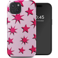 Selencia Coque arrière Vivid avec MagSafe Apple iPhone 15 - Stars Rubine Red Light Pink