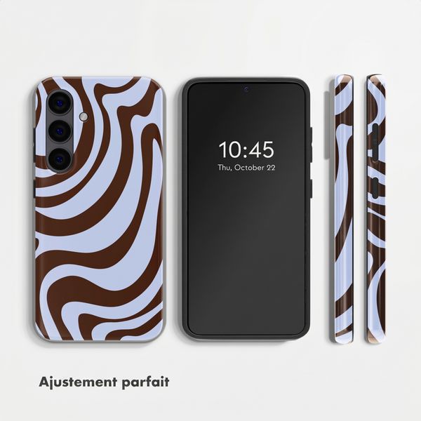 Selencia Coque arrière Vivid avec MagSafe Samsung Galaxy S24 - Dream Swirl Chocolate