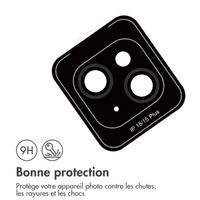 imoshion Lot de 2 protections d'objectif de caméra Apple iPhone 15 / 15 Plus - Black
