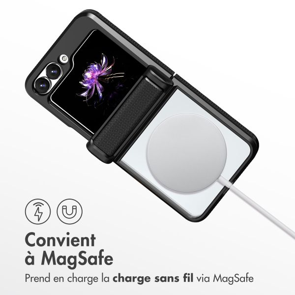 imoshion Coque arrière Rugged Clear avec MagSafe Samsung Galaxy Z Flip 6 - Noir