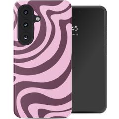 Selencia Coque arrière Vivid Samsung Galaxy S26 - Wavy Swirl Pink Plum
