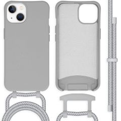imoshion Coque de couleur avec cordon amovible Apple iPhone 13 - Gris