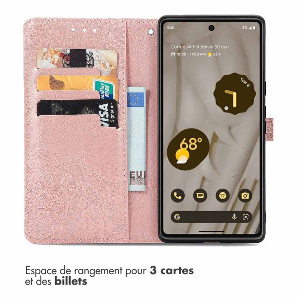 imoshion Etui de télephone Mandala Google Pixel 7a - Rose Doré