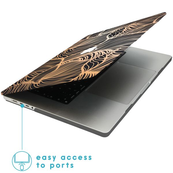 imoshion Coque Design Laptop pour MacBook Pro 16 pouces (2021) / Pro 16 pouces (2023) M3 chip - A2485 / A2780 / A2991 / A3186 / A3403 - Golden Leaves