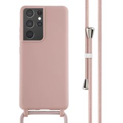 imoshion Coque en silicone avec cordon Samsung Galaxy S21 Ultra - Sand Pink