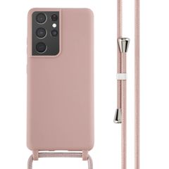 imoshion ﻿Coque en silicone avec cordon Samsung Galaxy S21 Ultra - Sand Pink