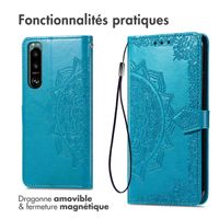 imoshion Etui de téléphone portefeuille Mandala Sony Xperia 5 IV - Turquoise