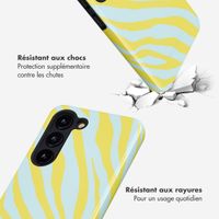 Selencia Coque arrière Vivid Samsung Galaxy S23 - Zebra Winter Sky Titanium Yellow