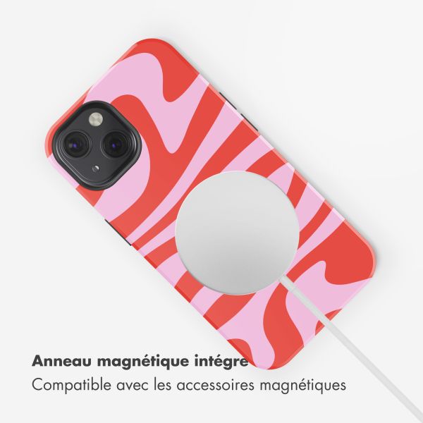 Selencia Coque arrière Vivid avec MagSafe Apple iPhone 13 - Dream Swirl Pink