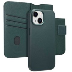 Accezz Étui de téléphone portefeuille en cuir 2-en-1 avec MagSafe Apple iPhone 15 - Cedar Green