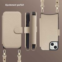 Selencia Étui Riva avec MagSafe et cordon de téléphone Apple iPhone 14 / 13 - Beige