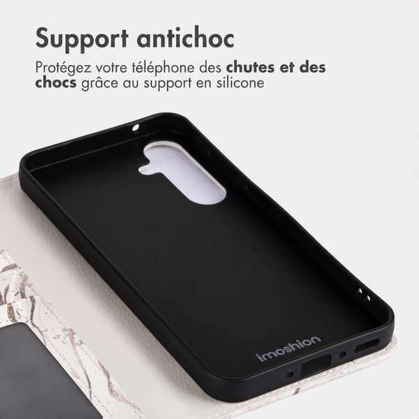 imoshion Étui de télephone portefeuille Design Samsung Galaxy A35 - Sandy Marble