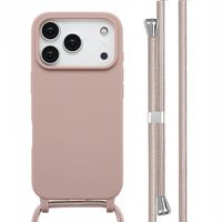 imoshion Coque en silicone avec cordon Apple iPhone 17 Pro - Sand Pink