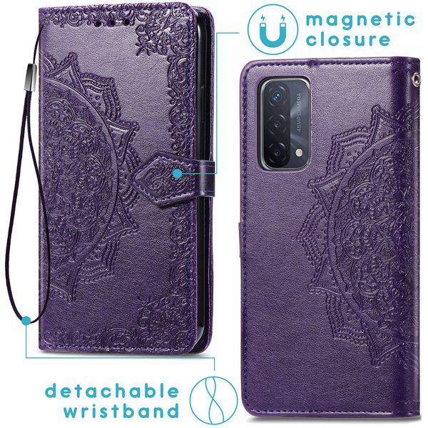 imoshion Etui de téléphone Mandala Oppo A74 (5G) / A54 (5G) - Violet