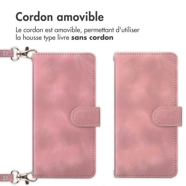 imoshion Etui de téléphone portefeuille avec cordon Samsung Galaxy A55 - Rose