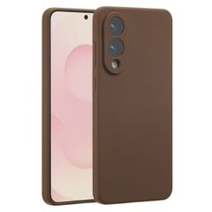 Accezz Coque Liquid Silicone avec MagSafe Samsung Galaxy S25 Edge - New Tea Brown