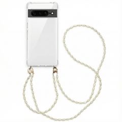 imoshion Coque avec dragonne + bracelet - Perles Google Pixel 7 Pro - Transparent
