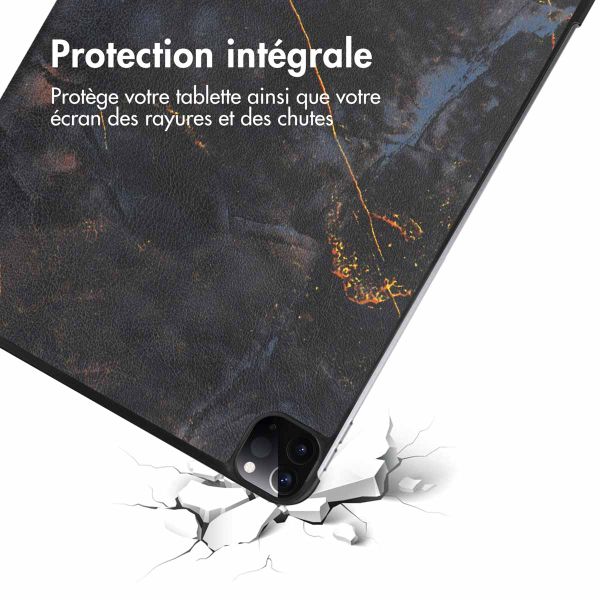 imoshion Coque tablette Design Trifold Apple iPad Pro 11 (2022/2021) - Black Marble