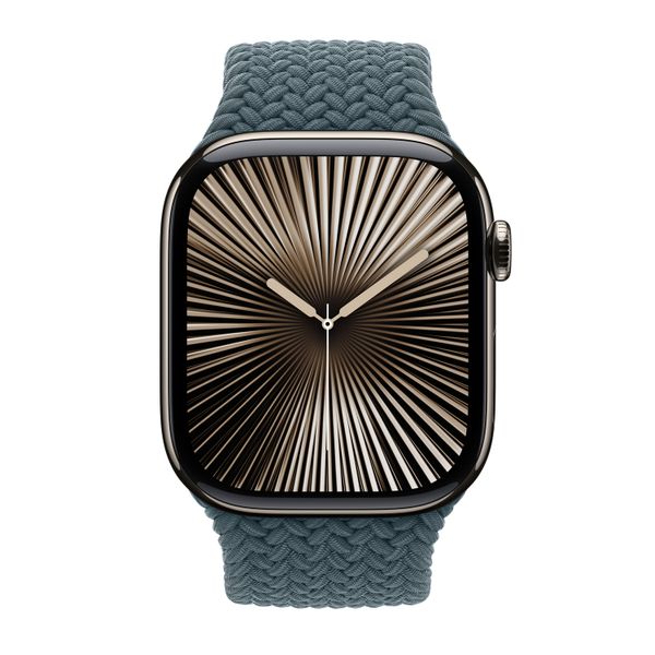 Apple Bracelet Solo tressé Apple Watch | 44/45/46/49 mm - Taille 3 - Lake Green