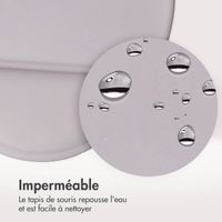 imoshion Tapis de souris ergonomique - Tapis de souris avec repose-poignet - 30 x 25 cm - Gris