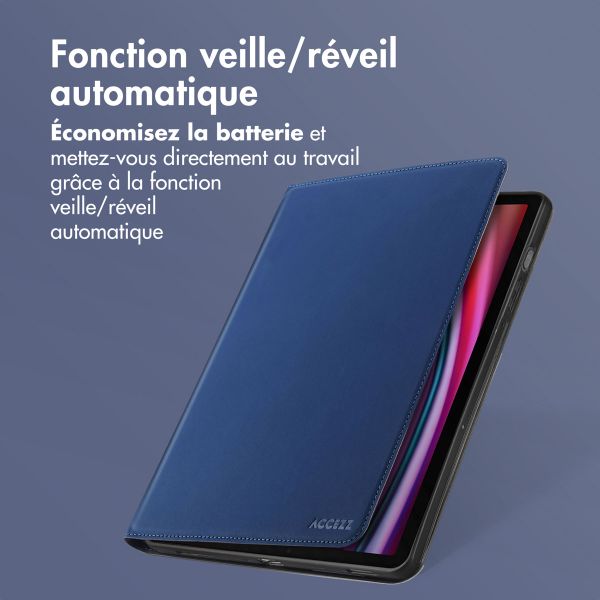 Accezz Coque tablette Classic Samsung Galaxy Tab S10 Plus / Tab S9 FE Plus / Tab S9 Plus - Bleu foncé