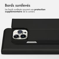 Accezz Étui de téléphone Slim Folio en cuir de qualité supérieure Apple iPhone 13 Pro Max - Noir