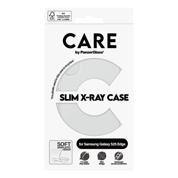 CARE by PanzerGlass Coque Fashion XR Samsung Galaxy S25 Edge - Transparent