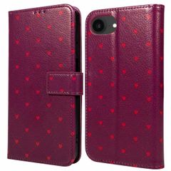 imoshion Étui de télephone portefeuille Design Apple iPhone 16e - Crush Check Coral Dust