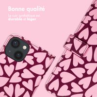 imoshion Étui de télephone portefeuille Design Apple iPhone 13 - Hearty Blush