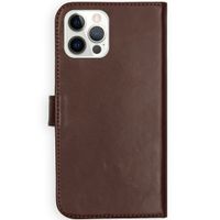 Selencia Étui portefeuille en cuir véritable Apple iPhone 12 (Pro) - Marron