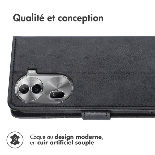 imoshion Étui de téléphone portefeuille Oppo Reno 11 F - Noir