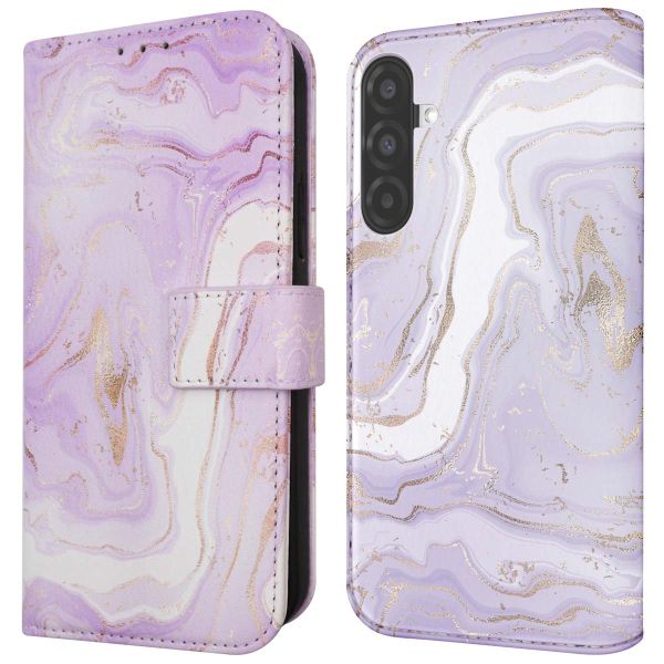 imoshion Étui de téléphone portefeuille Design Samsung Galaxy A26 - Purple Marble