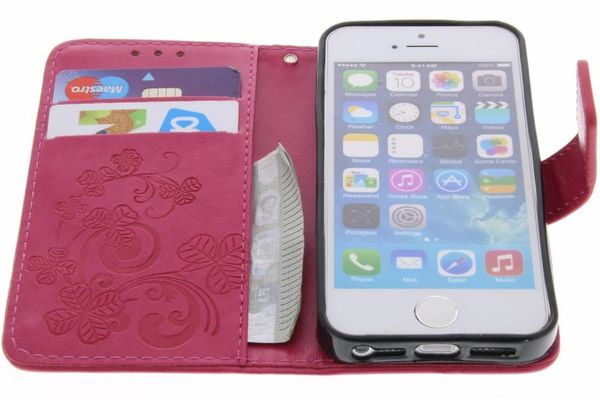 Etui de téléphone Fleurs de Trèfle iPhone SE / 5 / 5s - Rose